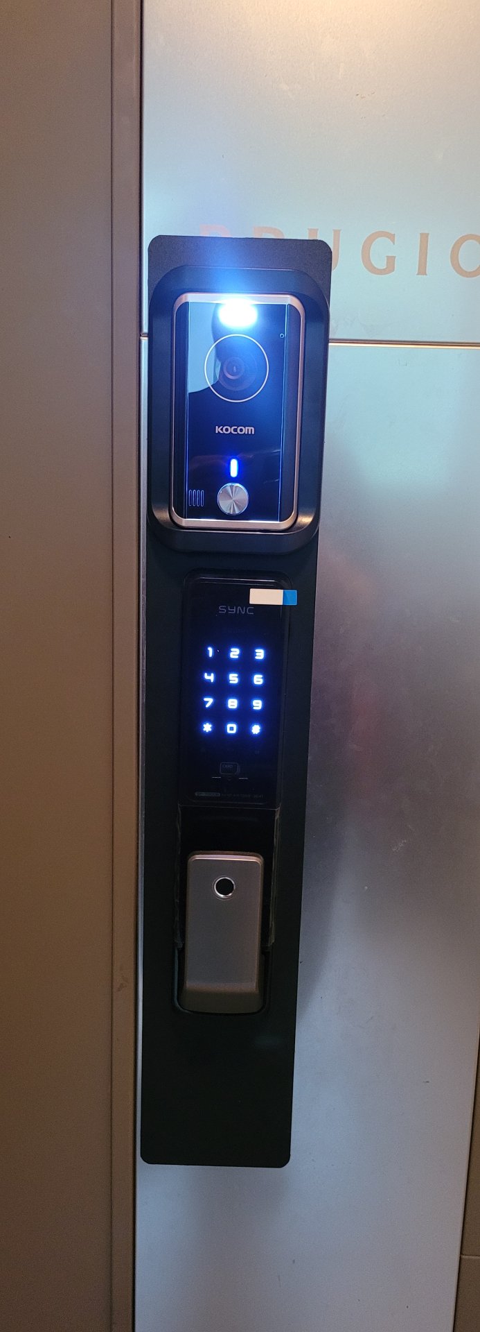 파주 조리읍 파주푸르지오 도어락 - 코콤초인종 + 솔리티 싱크 SP-7000B 도어락 조합