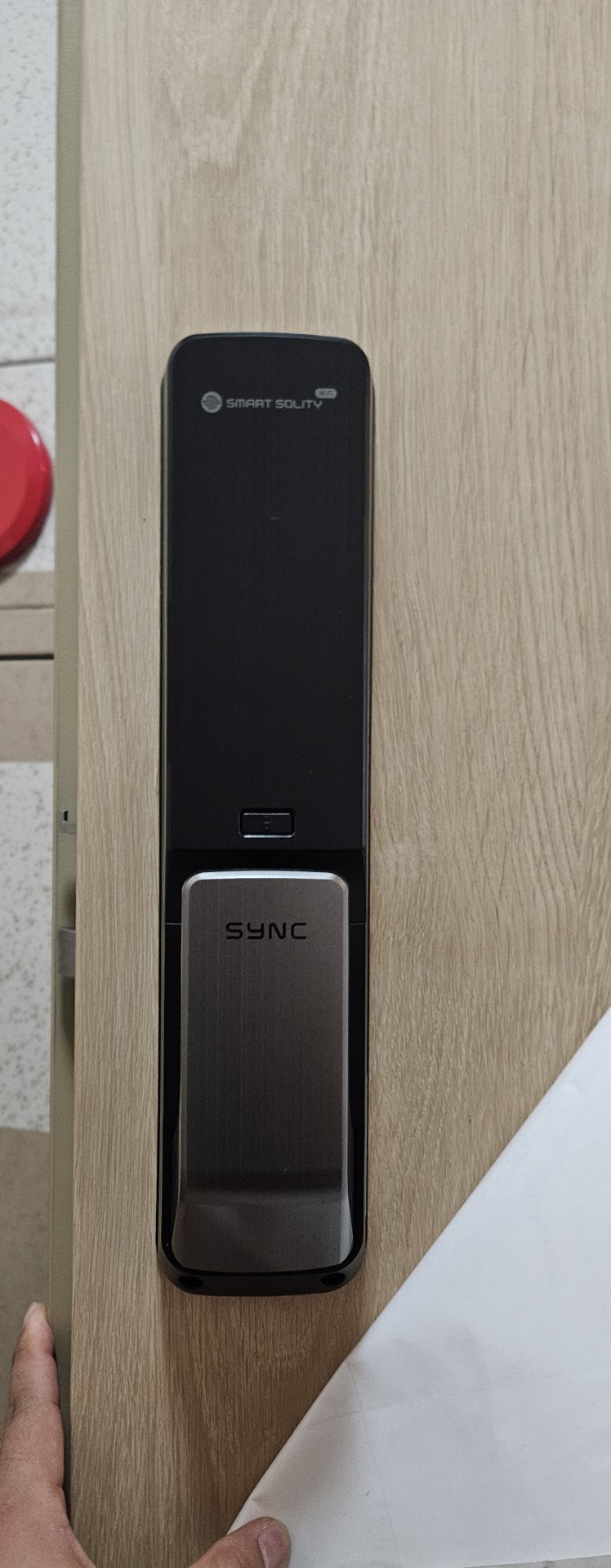 용두롯데캐슬리치 도어락 - 솔리티 싱크 SP-7000B 지문 IoT 도어락 입니다.